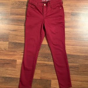 Old Navy Burgundy Rockstar Jeans